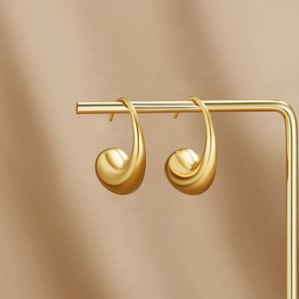 Chunky Gold Teardrop Ohrringe Alma
