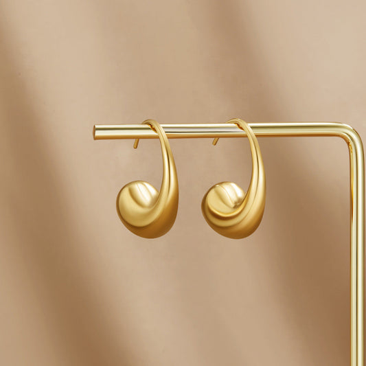 Chunky Gold Teardrop Ohrringe Alma