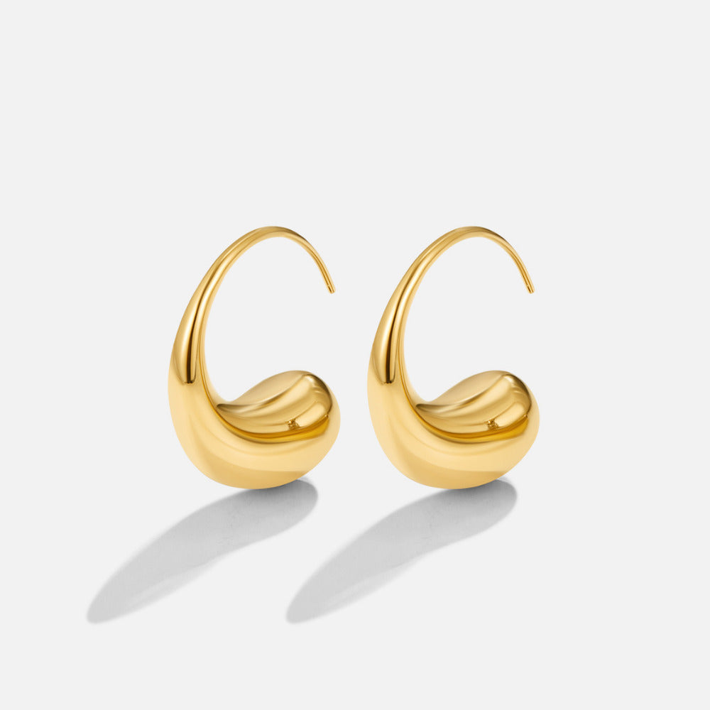 Chunky Gold Teardrop Ohrringe Alma