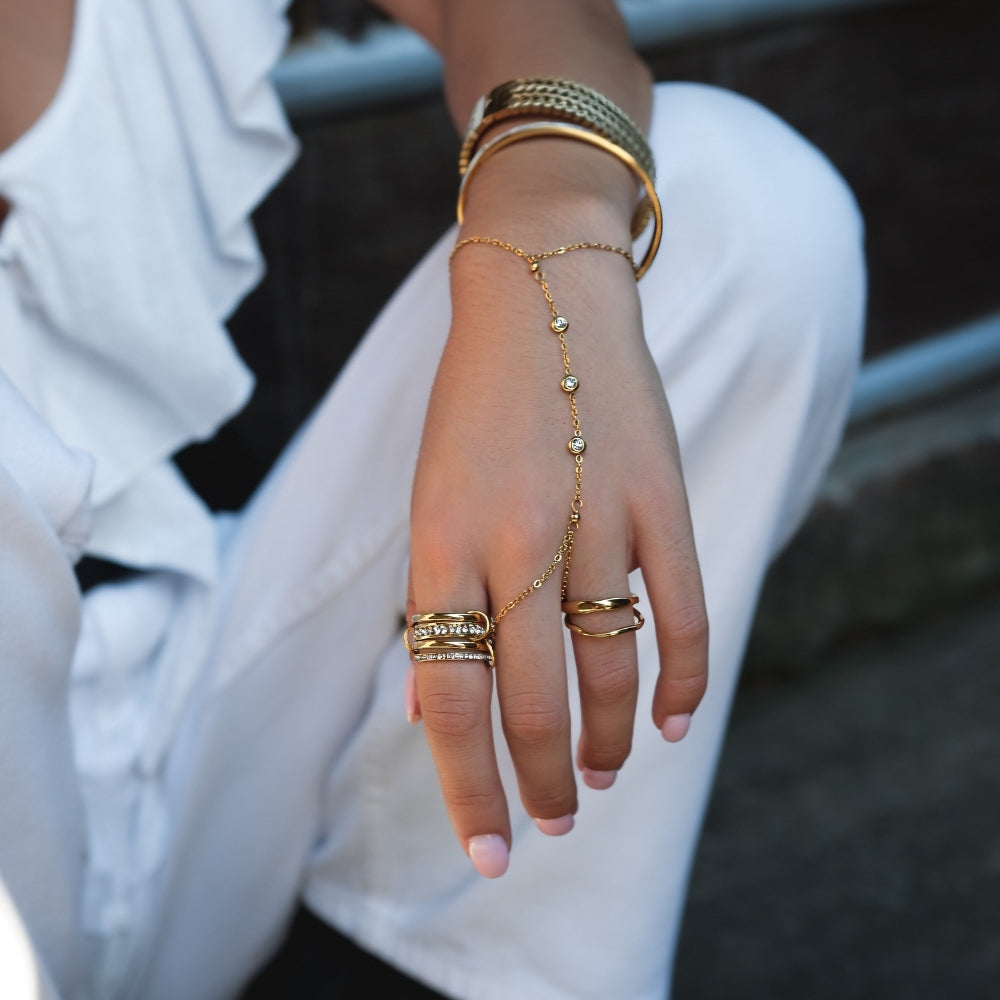 Forever Glieder Kristall & Goldring Alma