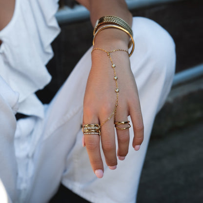 Forever Glieder Kristall & Goldring Alma