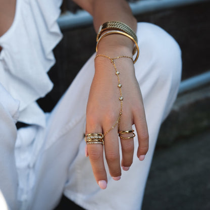Freya Kristall Hand Ketten Armband Alma