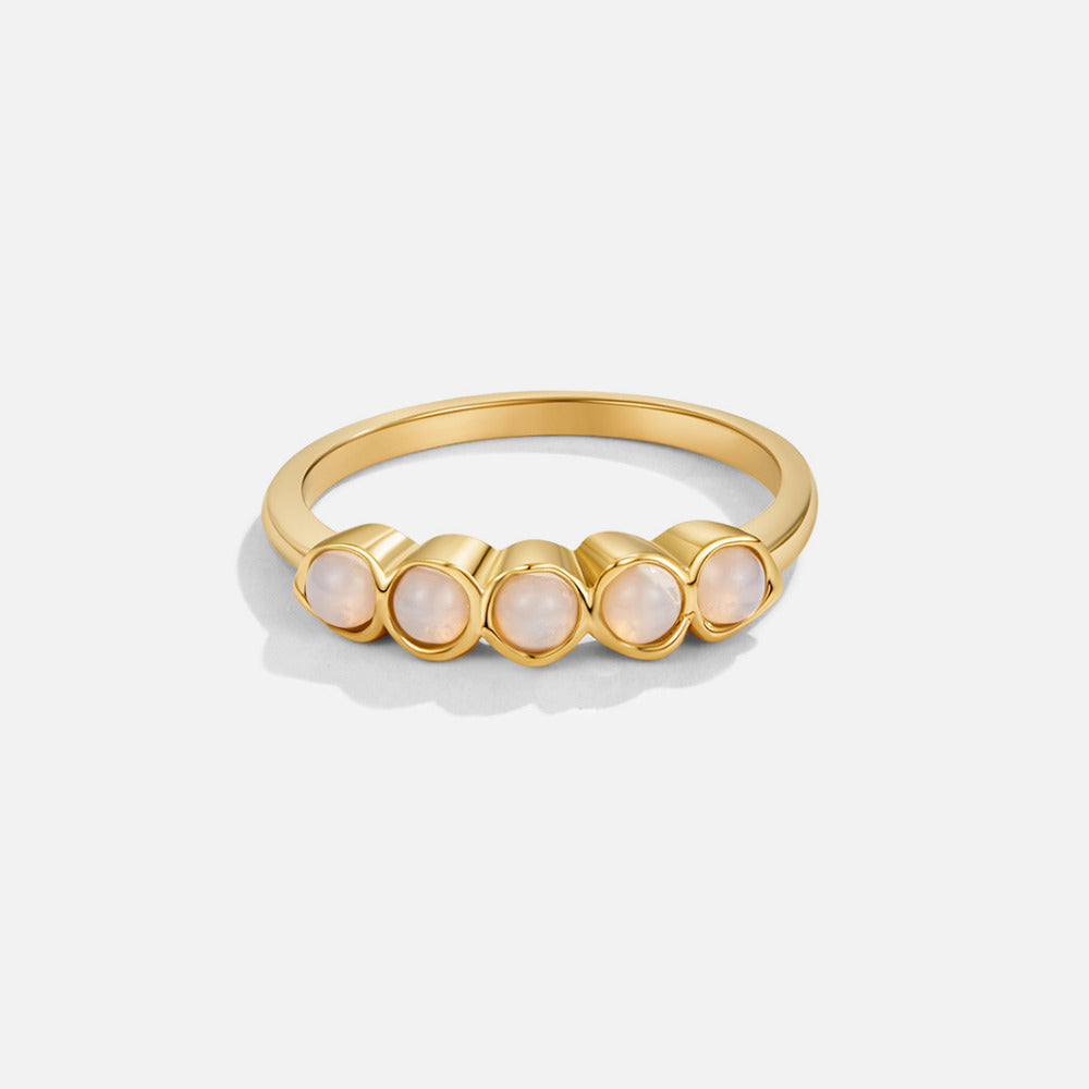 Golden Mondstein Eternity Ring Alma