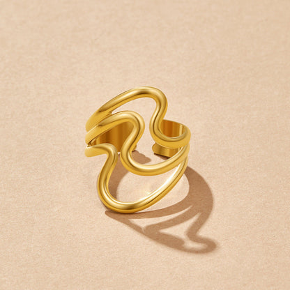 Golden Waves Wrap Ring Alma