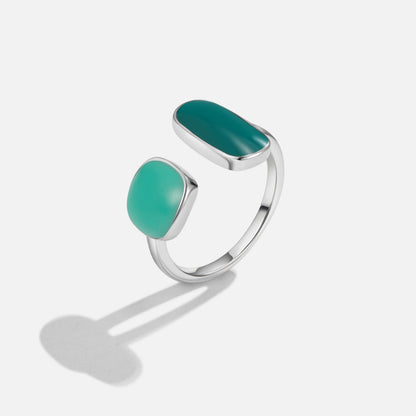 Green Willow Silber Wrap Ring Alma