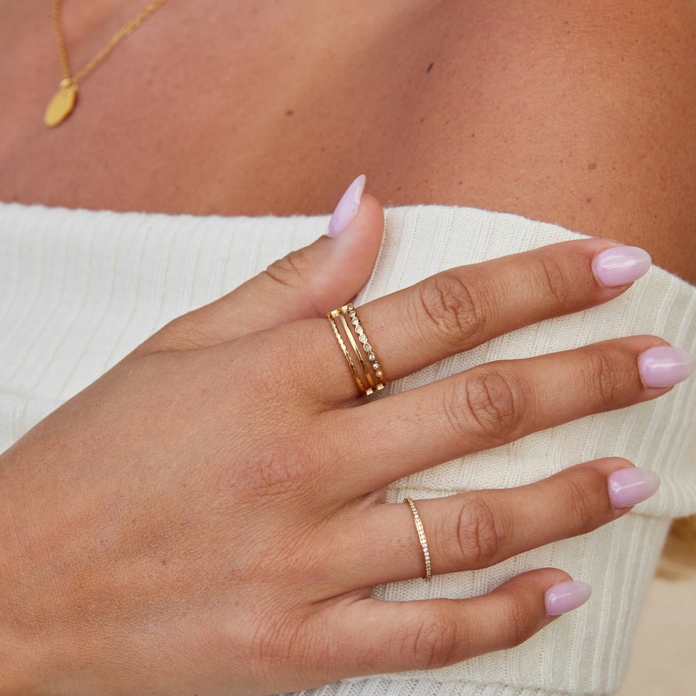 Mehrlagige Elowyn Kristall Ring Alma
