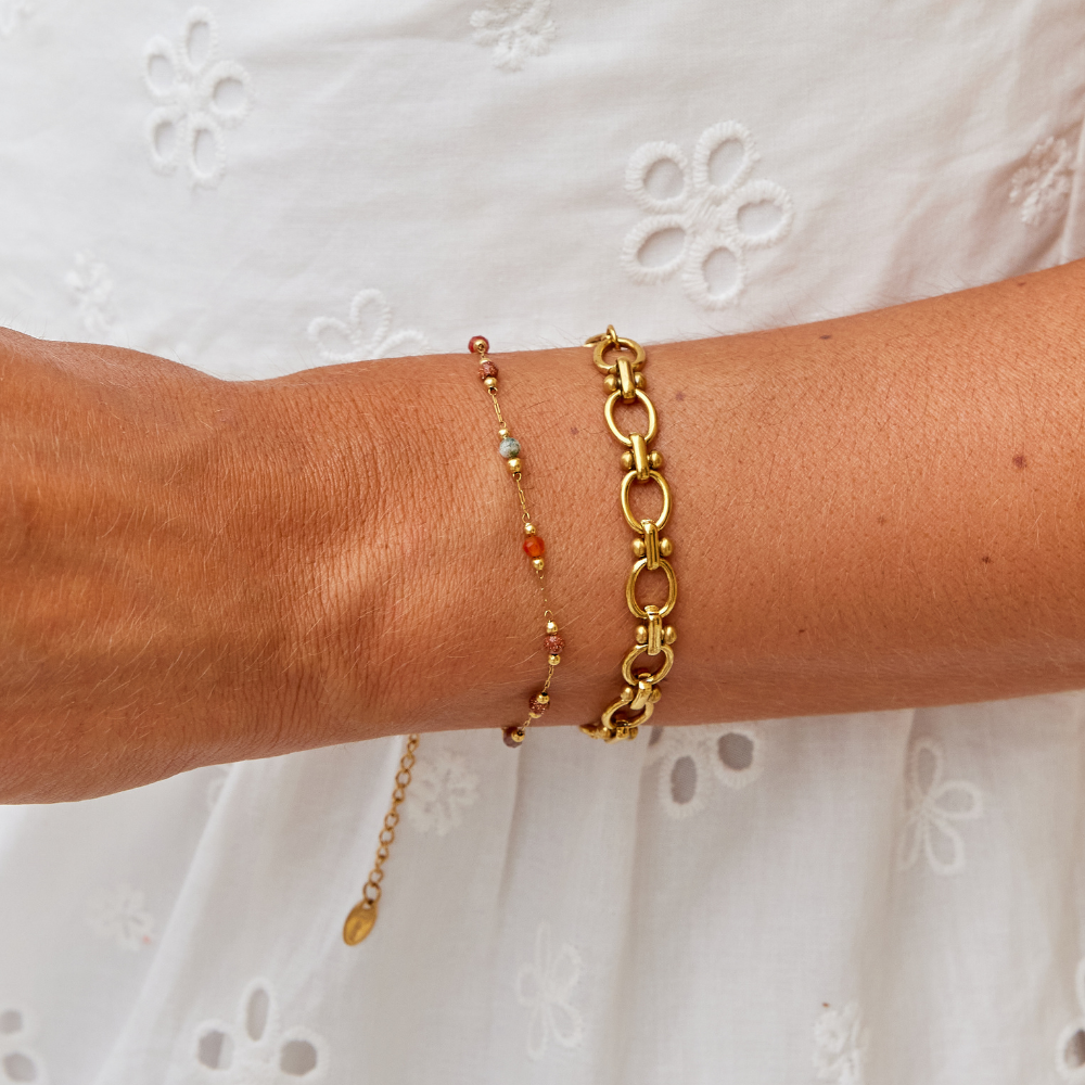 Lulu Perlen Stein Armband Alma