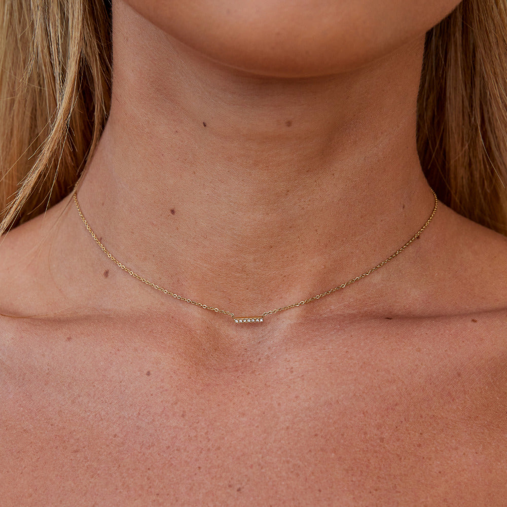Missy Kristall Bar Pendant Halskette Alma