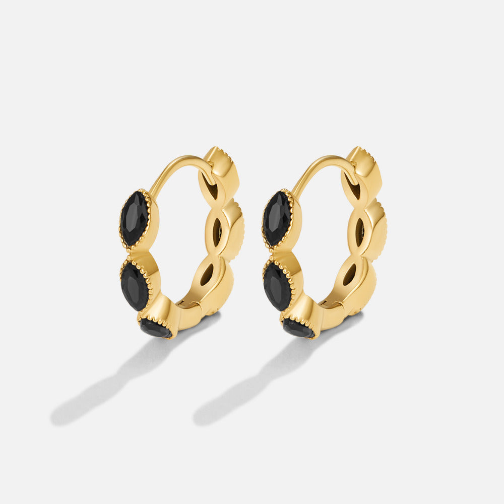 Onyx Tiny Creolen Ohrringe Alma