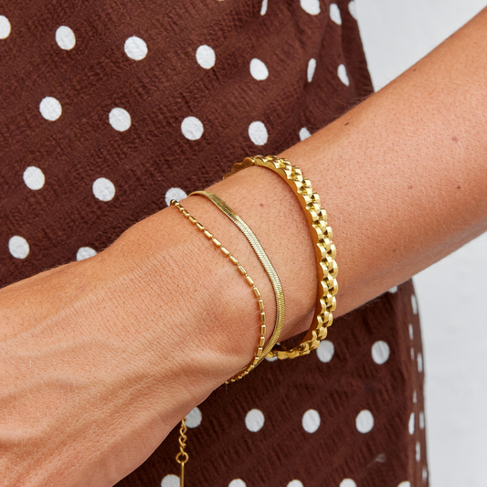 Renee Chunky Gold Armreif Alma