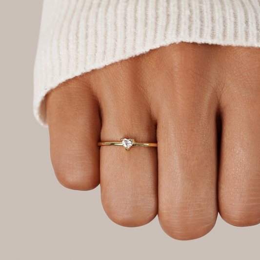 Klein Liebe Kristall Herz Ring 1146 Alma