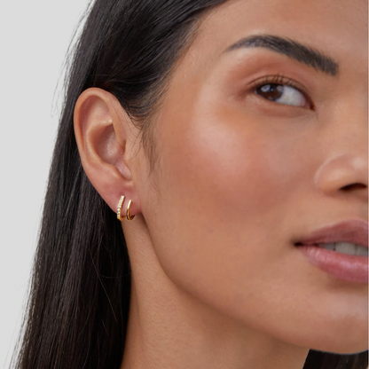 18K Gold & Kristall Claw Ohrringe Alma