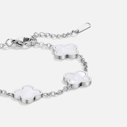 Silber Klee Armband Alma