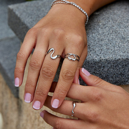 Silber Liebe Knot Ring Alma