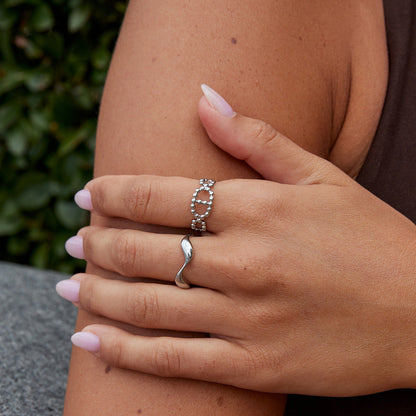 Silber Yulah Ketten Ring Alma