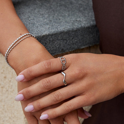 Silber Yulah Ketten Ring Alma