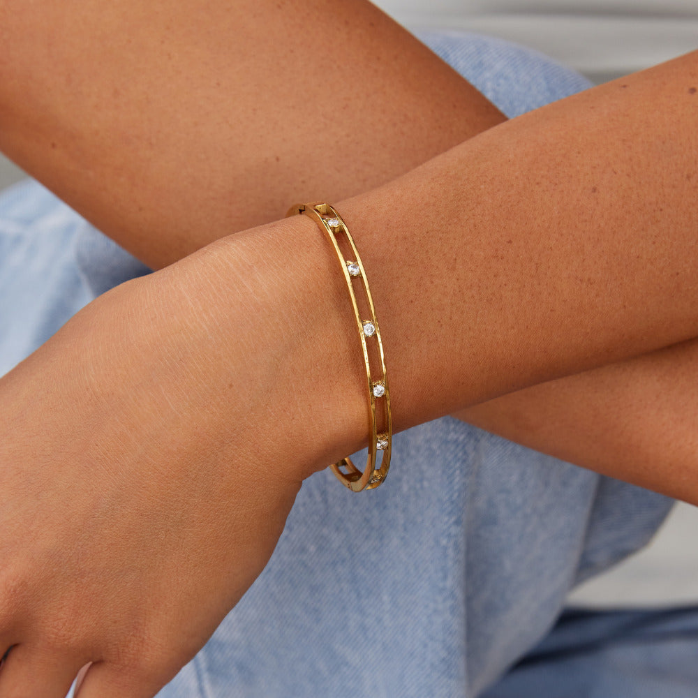 Sofia Kristall & Gold Armreif Alma