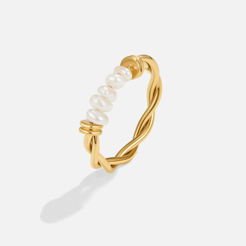 Gedreht Klassisch SüßWasserperlen Ring Alma