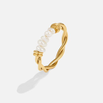 Gedreht Klassisch SüßWasserperlen Ring Alma