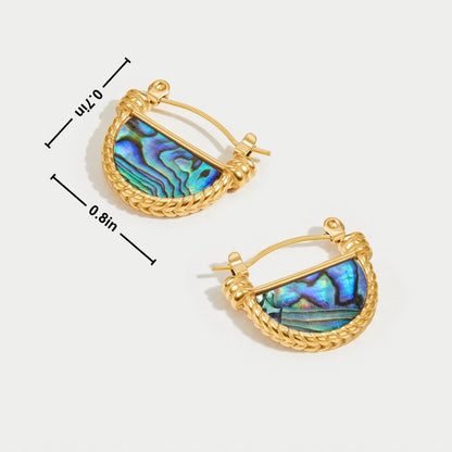 Amalfi Turquoise Shell Ohrringe Alma