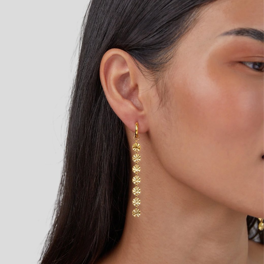 Amari 18K Gold Disc Ohrringe Alma
