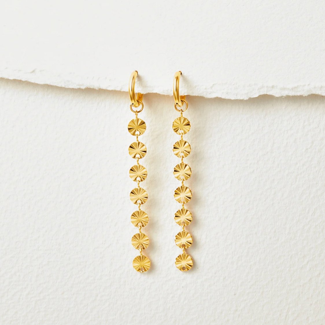 Amari 18K Gold Disc Ohrringe Alma