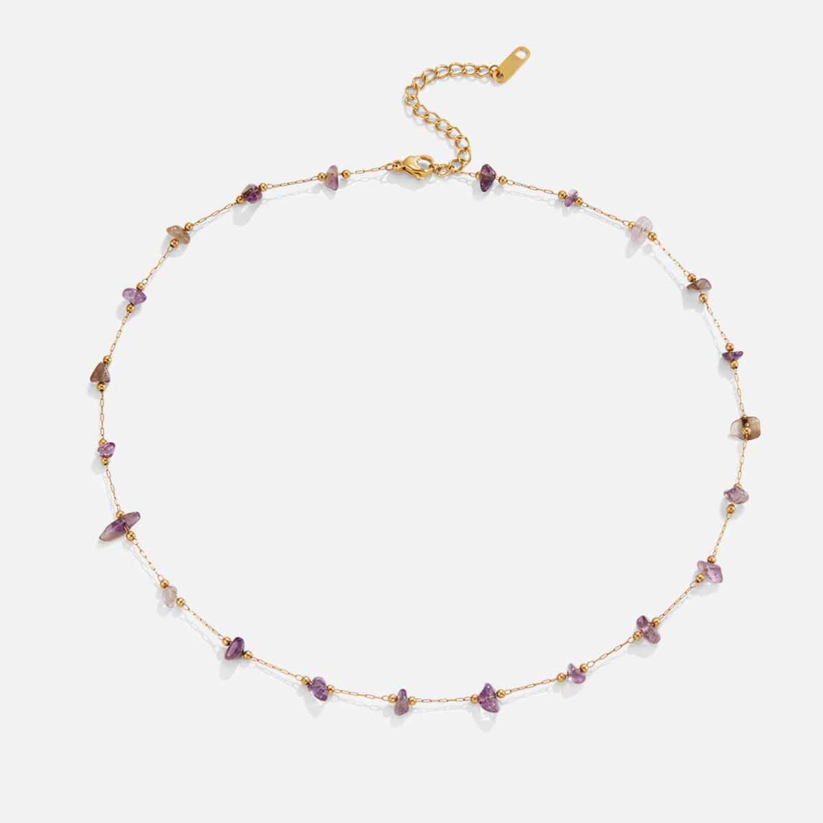 Amethyst Kristall Perlenhalskette Alma