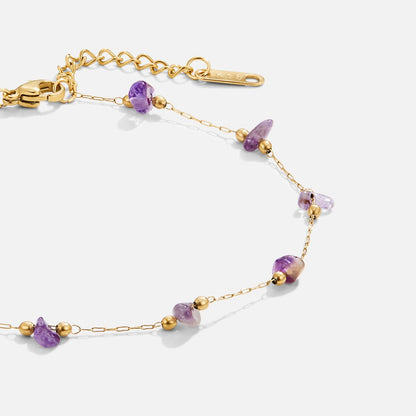 Amethyst Stein FußKettchen Alma