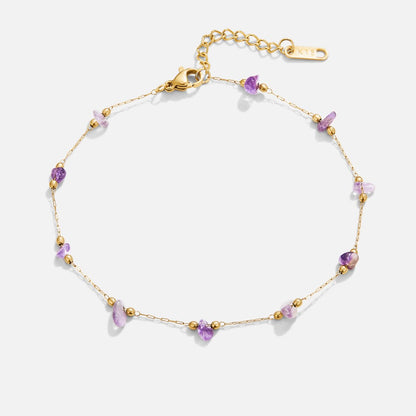 Amethyst Stein FußKettchen Alma