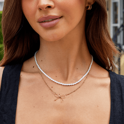 Anika Gold Bow Halskette Alma