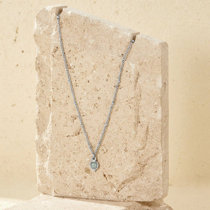 Aquamarin Silber Halskette Alma