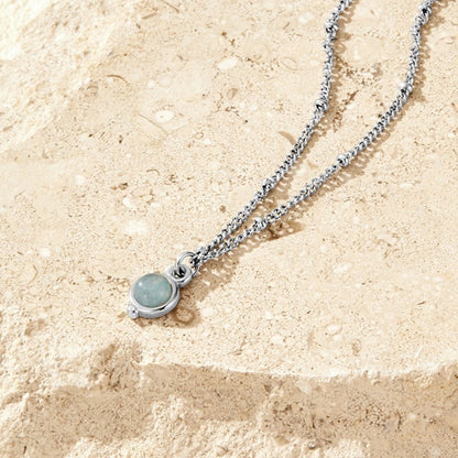 Aquamarin Silber Halskette Alma