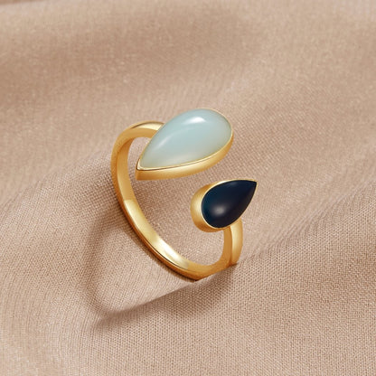 Aquamarin Teardrop Ring Alma