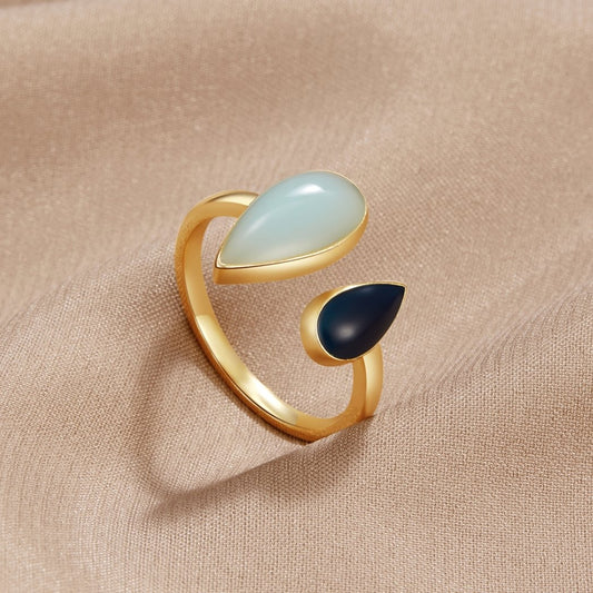 Aquamarin Teardrop Ring Alma