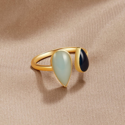 Aquamarin Teardrop Ring Alma