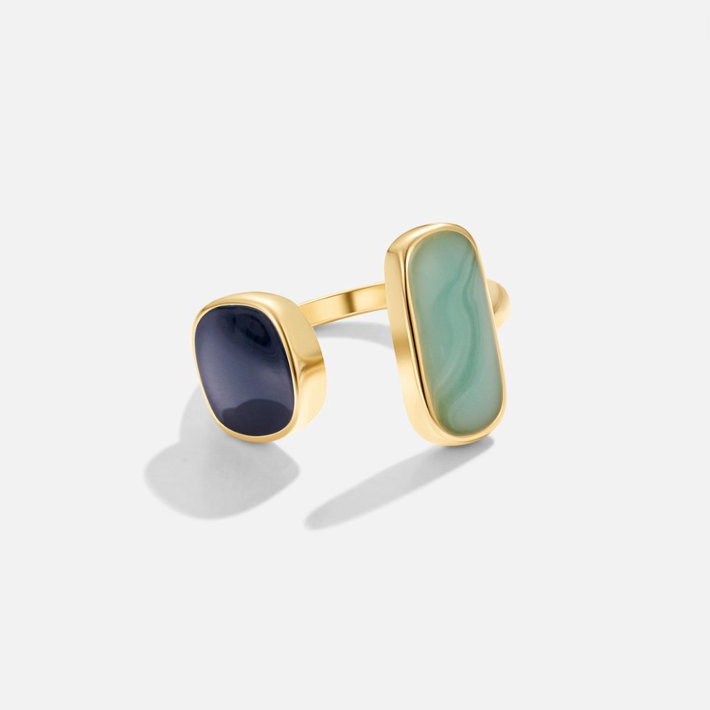 Aquamarin Wrap Ring Alma