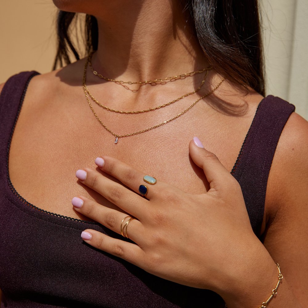 Aquamarin Wrap Ring Alma