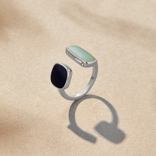 Aquamarin Wrap Silber Ring Alma