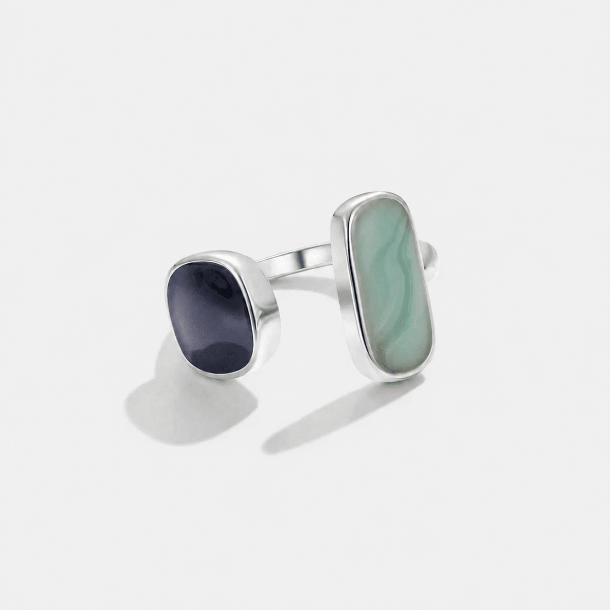 Aquamarin Wrap Silber Ring Alma