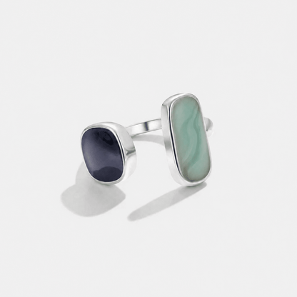 Aquamarin Wrap Silber Ring Alma