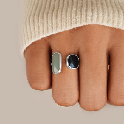 Aquamarin Wrap Silber Ring Alma