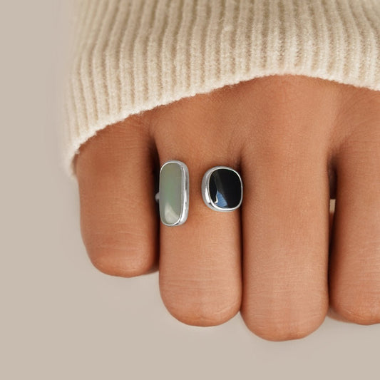 Aquamarin Wrap Silber Ring Alma