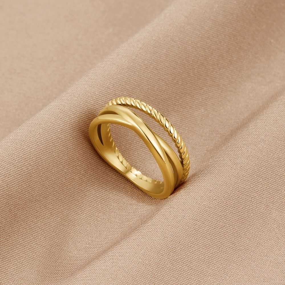 Ara Gedreht Crossed Ring Alma