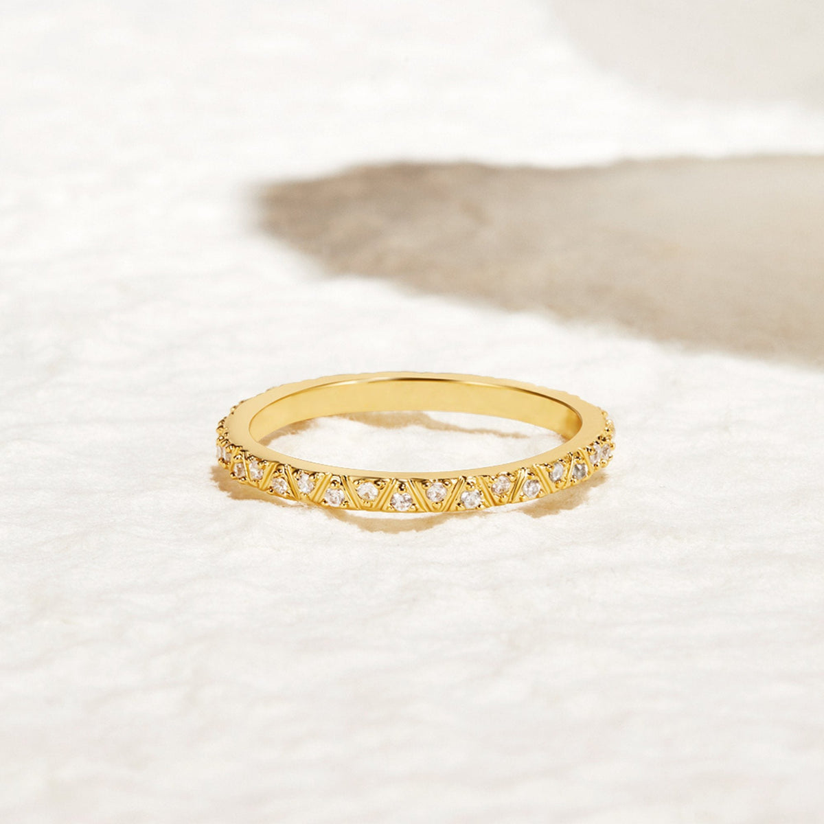 Arquette Gold & Kristall Band Ring Alma