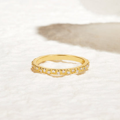 Arquette Gold & Kristall Band Ring Alma