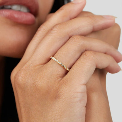 Arquette Gold & Kristall Band Ring Alma