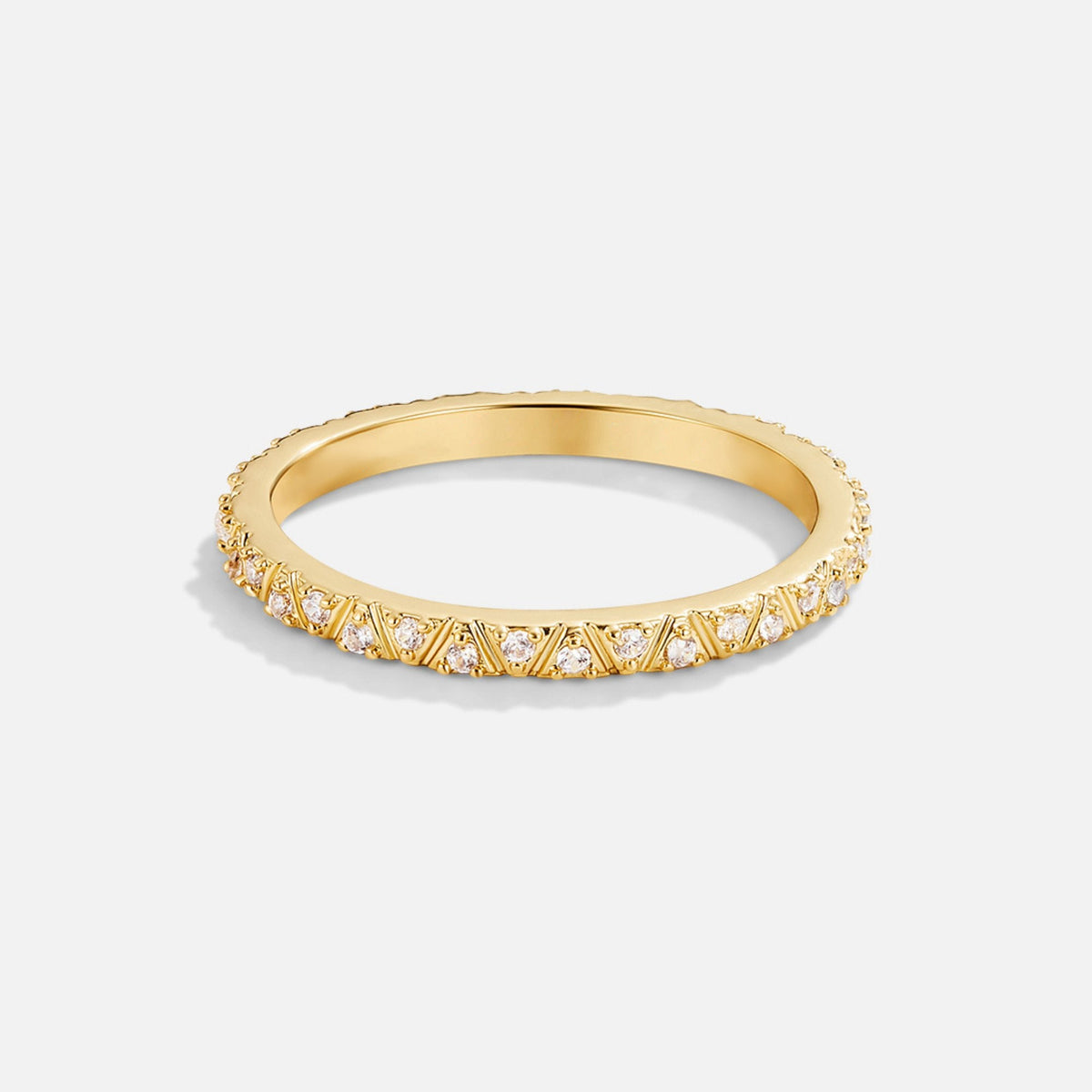 Arquette Gold & Kristall Band Ring Alma