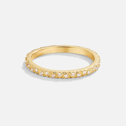 Arquette Gold & Kristall Band Ring Alma