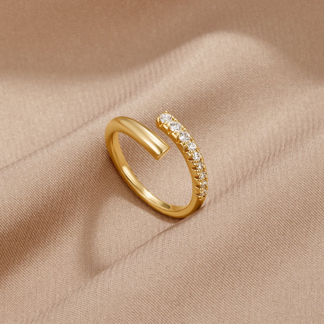 Arya Gold & Kristall Wrap Ring Alma