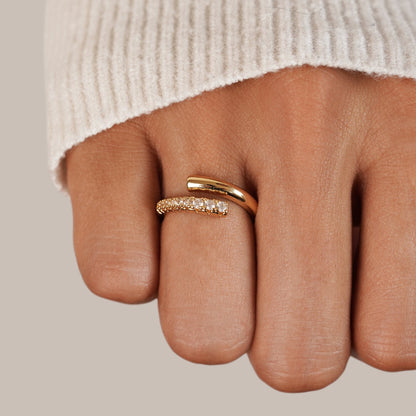 Arya Gold & Kristall Wrap Ring Alma